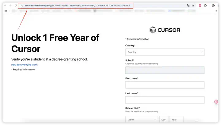 Cursor教育优惠非学生也能蹭～Cursor Pro 免费一年最新教程，亲测有效  第4张
