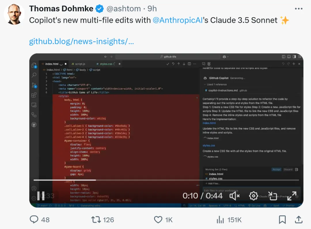 o1之后，GitHub又接入Claude、Gemini，网友：也杀不死Cursor  第7张