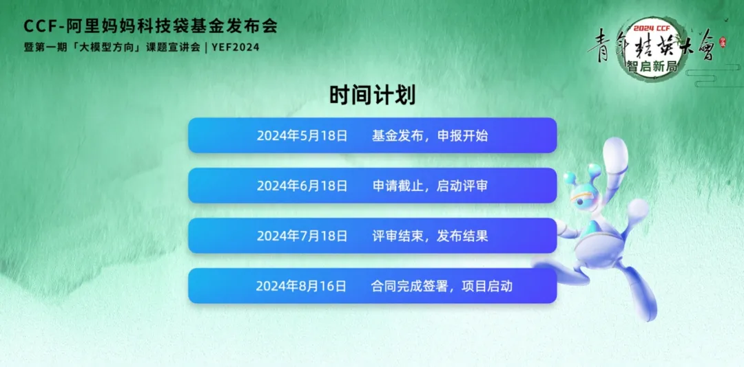 CCF-阿里妈妈科技袋基金正式发布，第一期聚焦大模型方向  第4张