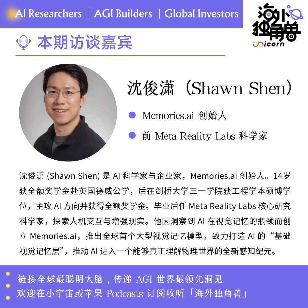 对谈 Memories.ai 创始人 Shawn- 给 AI 做一套“视觉海马体”｜Best Minds  第2张