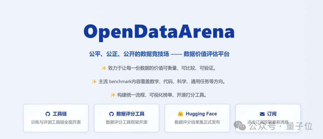告别“炼丹玄学”：上海AI实验室推出首个大模型数据竞技场OpenDataArena  第1张
