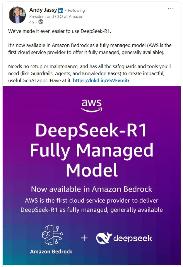 出海应用也能享受高速稳定的DeepSeek-R1？亚马逊云科技出手了  第1张