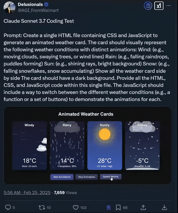 实测Claude 3.7：3200行代码一口气输出，物理规律手拿把掐，弱智吧已失守  第19张