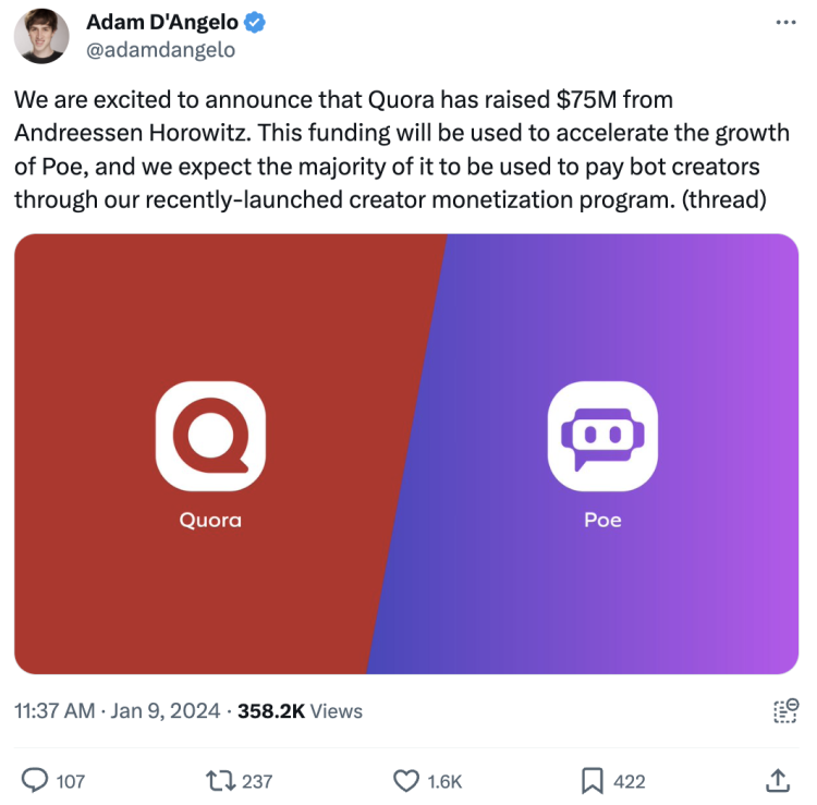 OpenAI宫斗参与者融了5.3亿，立刻给开发者分钱一起对抗GPT Store  第2张