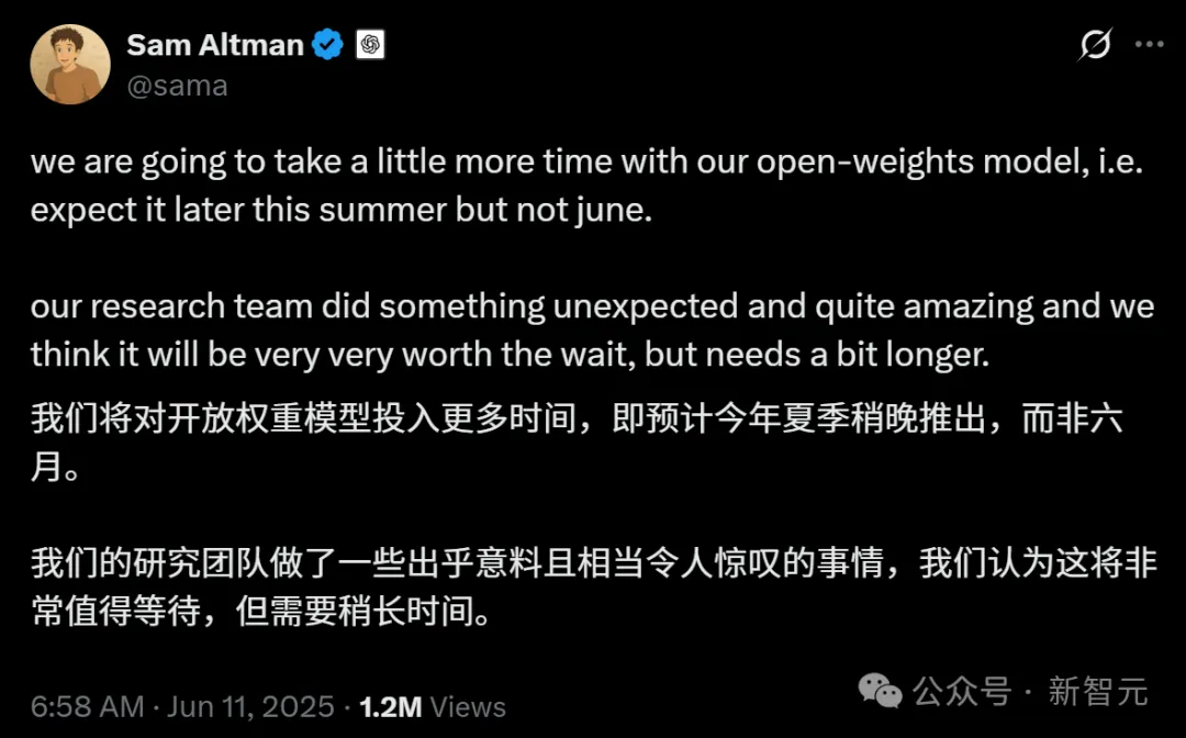 OpenAI再次跳票，奥特曼：开源模型无限期推迟！  第3张
