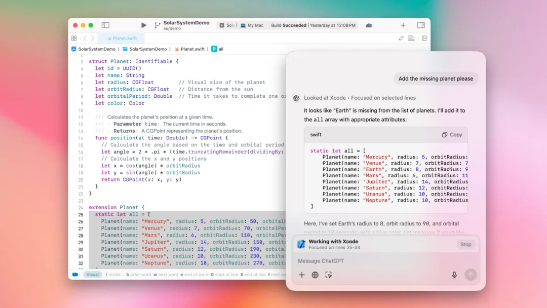 ChatGPT深夜两弹更新！macOS版联动三款IDE无缝编程，Windows版全量上线  第8张