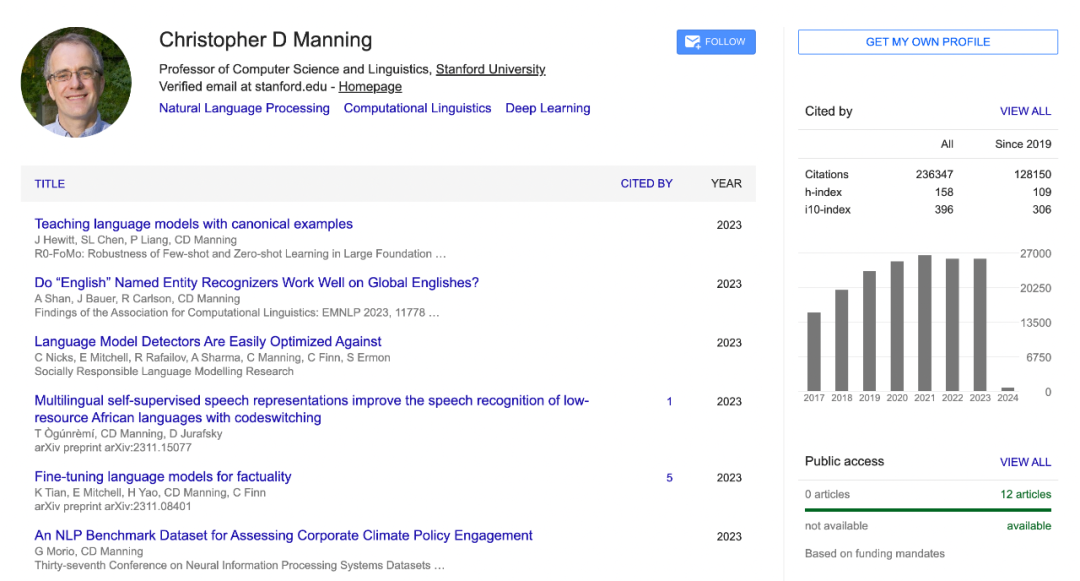斯坦福Christopher Manning获2024 IEEE冯诺依曼奖，曾培养陈丹琦等多位华人学生  第4张