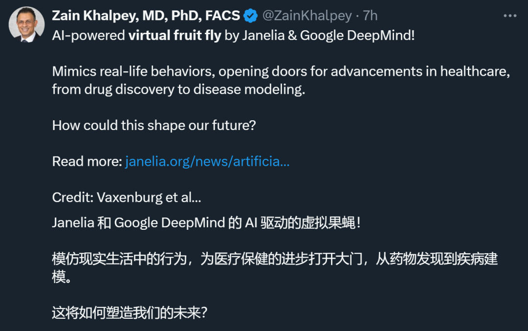 流浪地球里的数字生命计划启动了？DeepMind在电脑里造果蝇，网友：能造人吗？  第15张