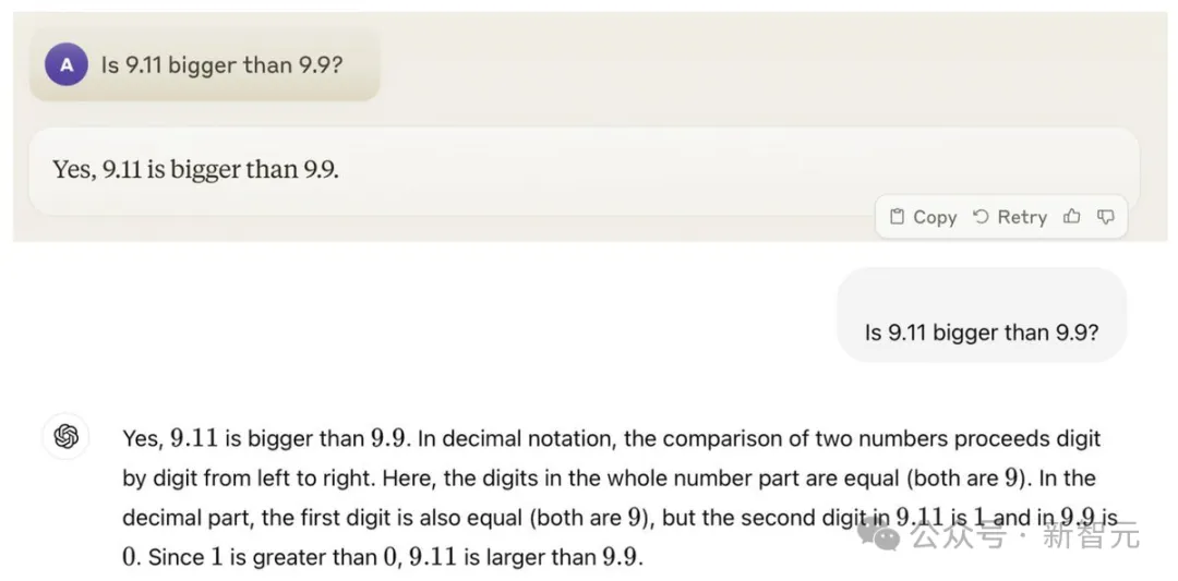 LLM智能「参差不齐」！AI大牛Karpathy用表情包解释「9.9&lt;9.11」  第2张
