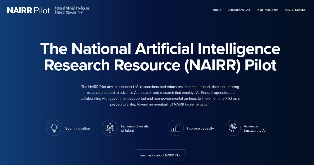 美国国家AI研究资源试点项目上线，NASA、英伟达、OpenAI等捐赠关键基础资源  第1张