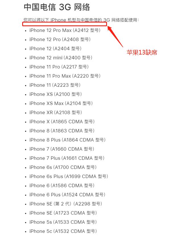 iPhone13全系不再支持电信2G网络和3G网络  第1张