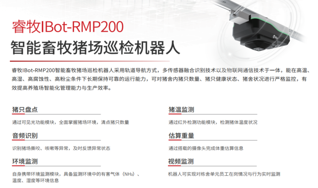 睿创微纳推出自主研发IBot-RMP200智能畜牧猪场巡检机器人  第1张