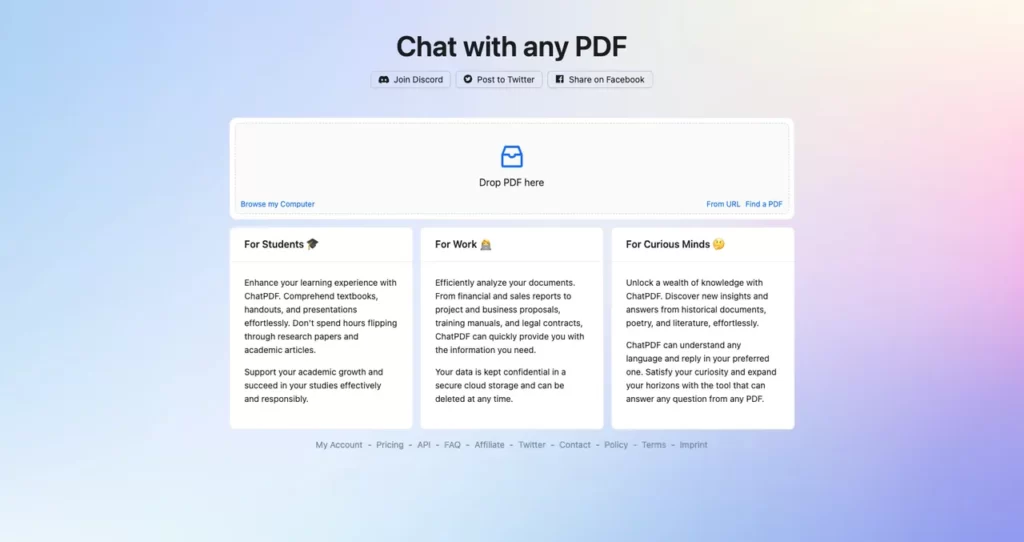 如何使用ChatPDF：基于PDF文档内容的AI聊天机器人  第1张