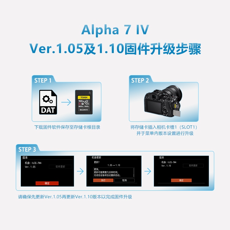 索尼发布全画幅微单™ILCE-7M4 Ver. 1.05及1.10新固件  第1张